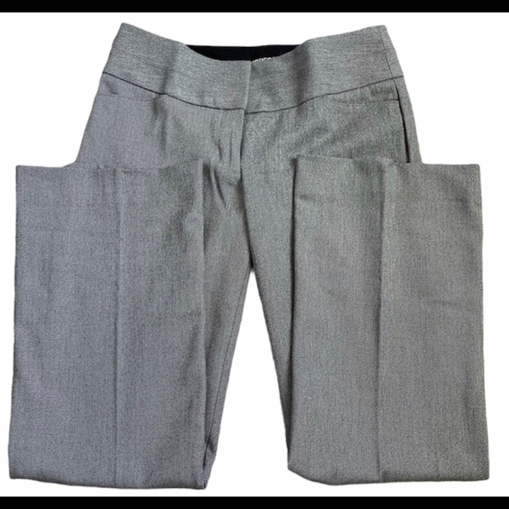 Hot EXPRESS Grey Boot Cut Low Waisted Dress Pants